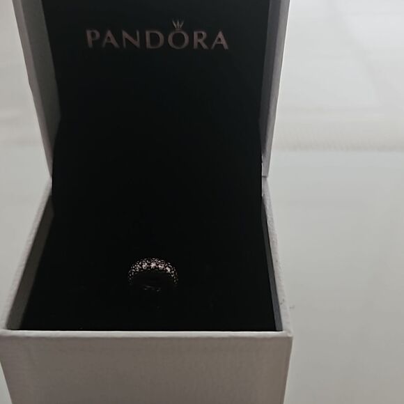 Pandora Authentic Sparkling Pink Spacer Charm With Stones - Picture 3 of 16